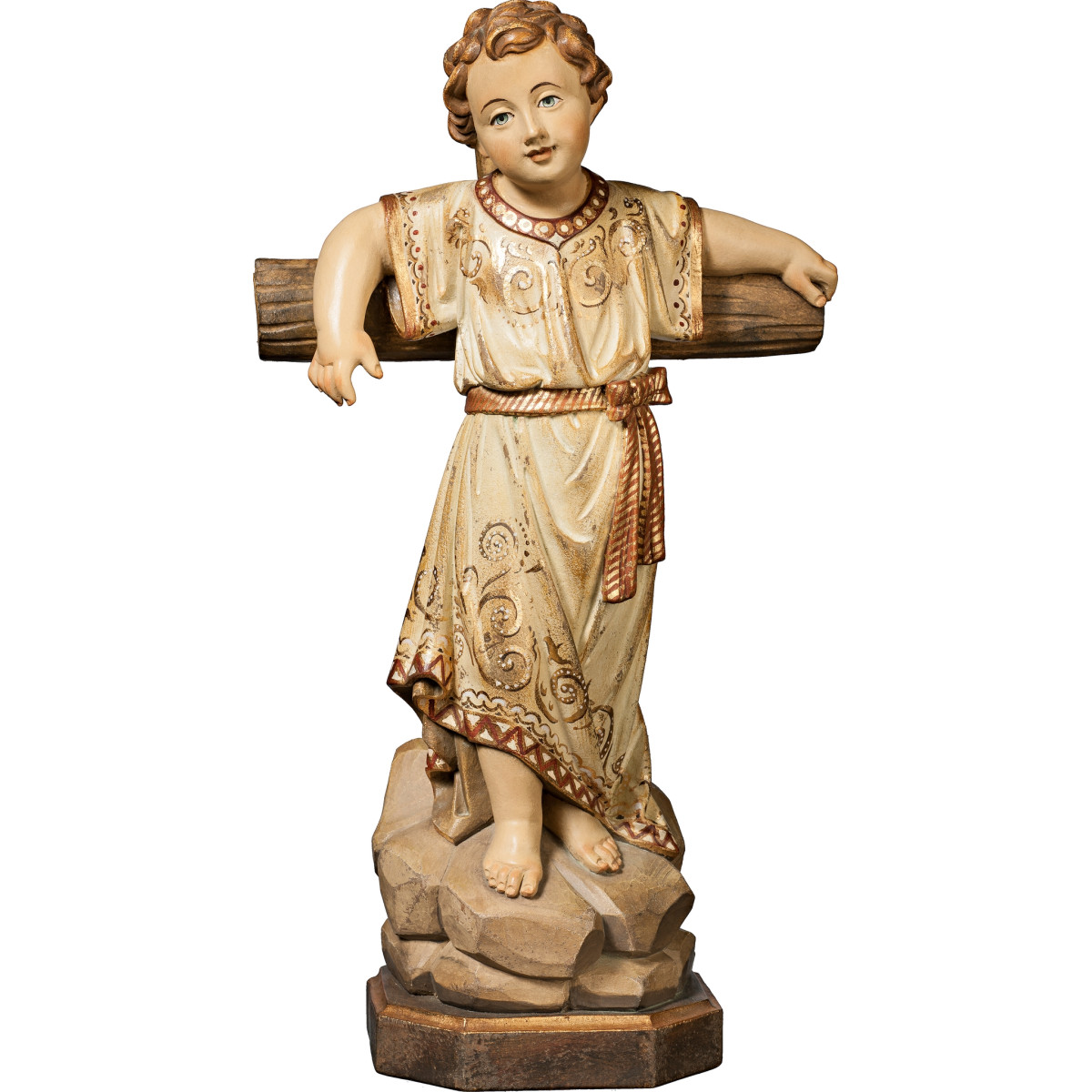 Niño Jesús de pie con cruz